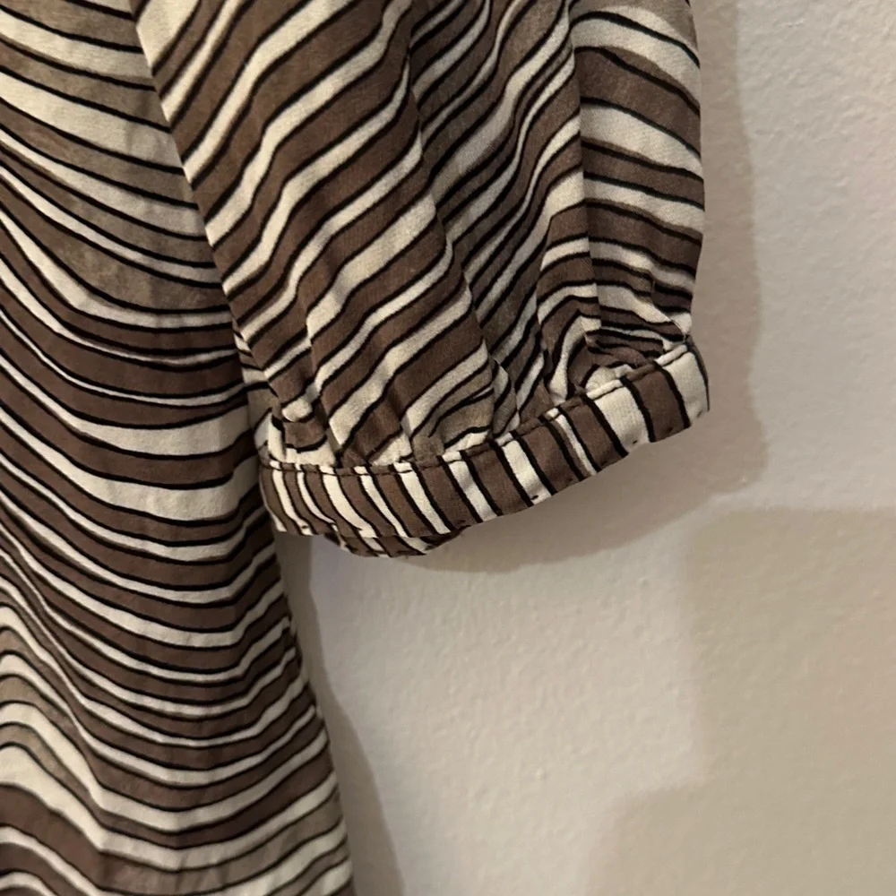 Tory Burch Black and White Striped Blouse - Preloved